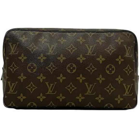 Louis Vuitton True Toilet Pouch Brown Shoulder Bag Zipper Bag - Picture 1 of 9